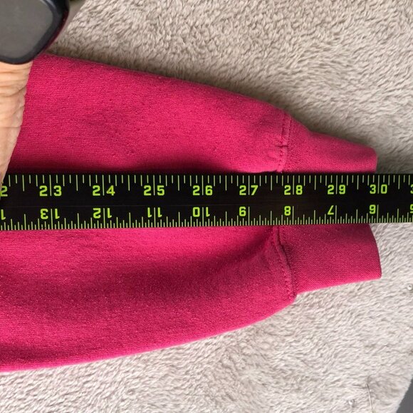 Gildan Womens Hoodie Sweatshirt Small Pullover Graphic Print Pink Drawstring - Picture 7 of 12